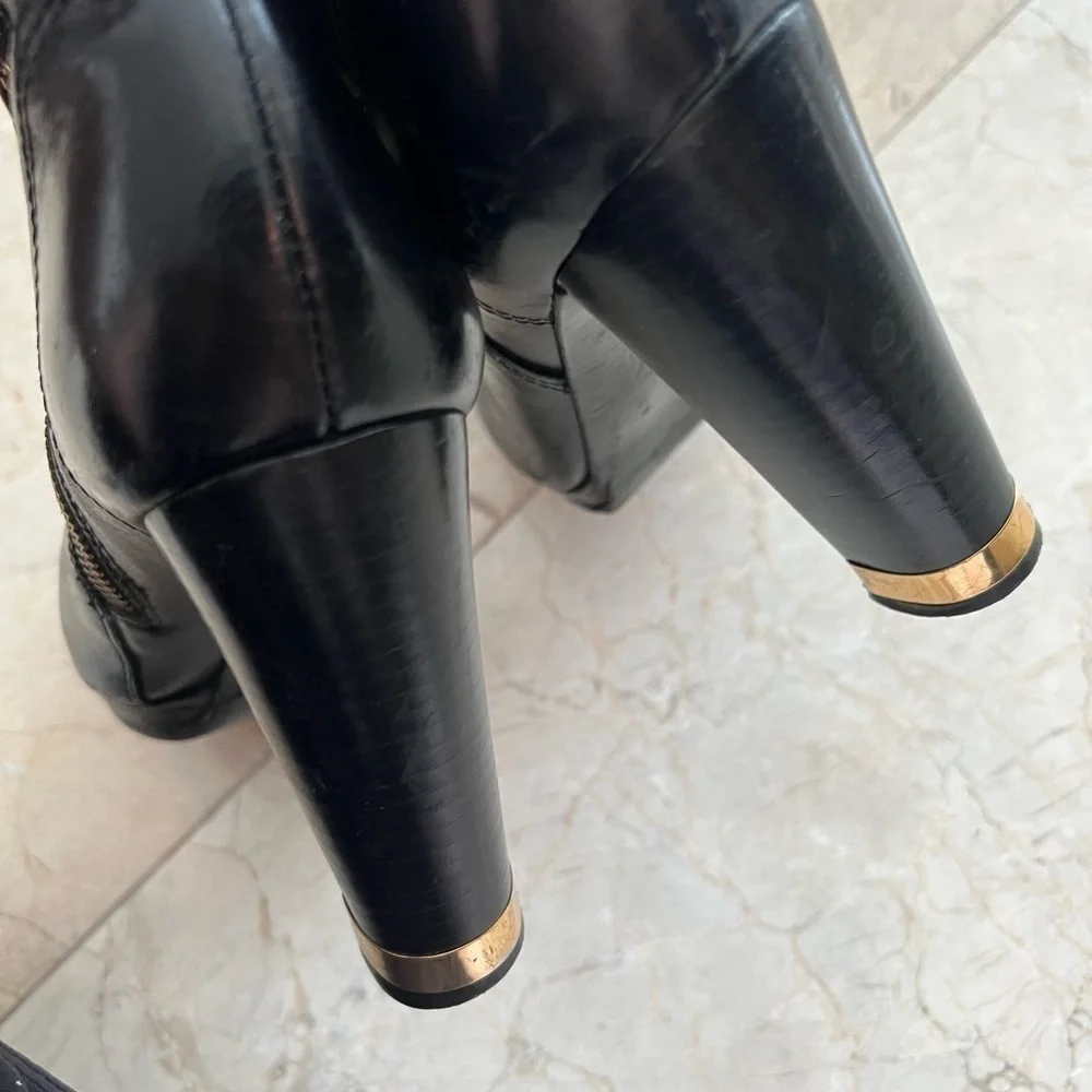 Tory Burch Leather Boots Size 7.5 M